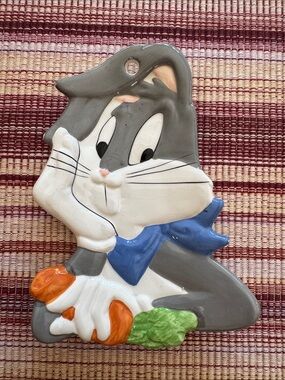 Vintage 1993 Warner Bros. Bugs Bunny Ceramic Trivet/Wall Hanging Dpoon Rest RARE